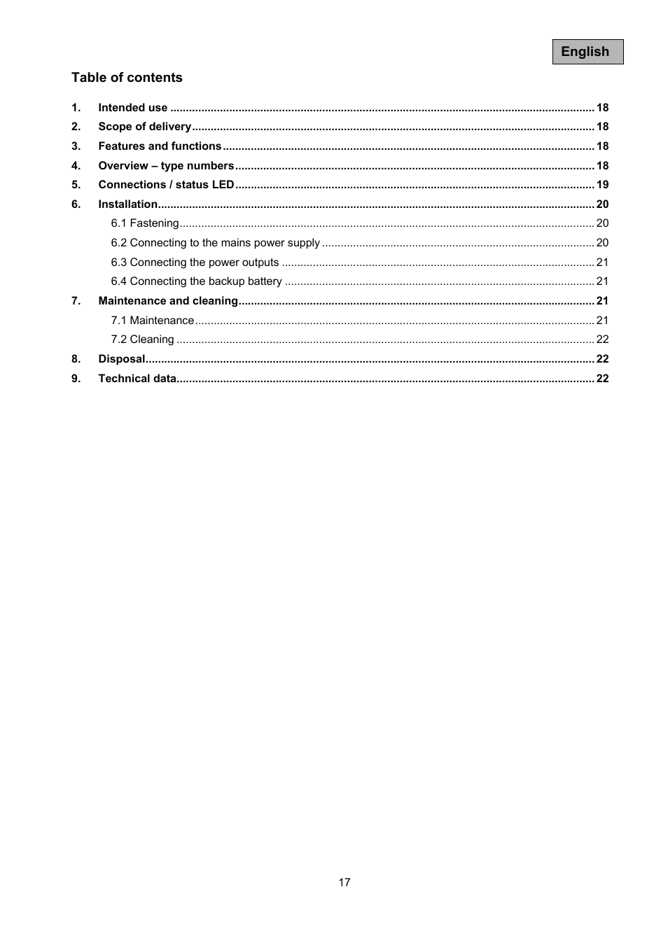 ABUS TVAC35500–TVAC35520 User Manual | Page 17 / 52