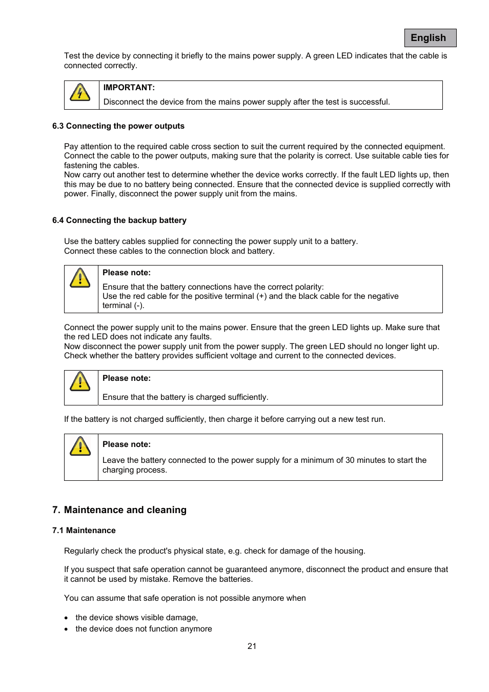 ABUS TVAC35500–TVAC35520 User Manual | Page 21 / 52