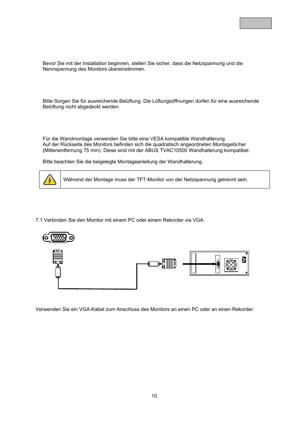 ABUS TVAC10000 User Manual | Page 10 / 92