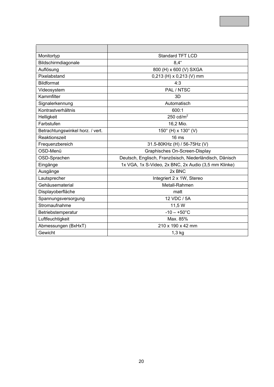 ABUS TVAC10000 User Manual | Page 20 / 92
