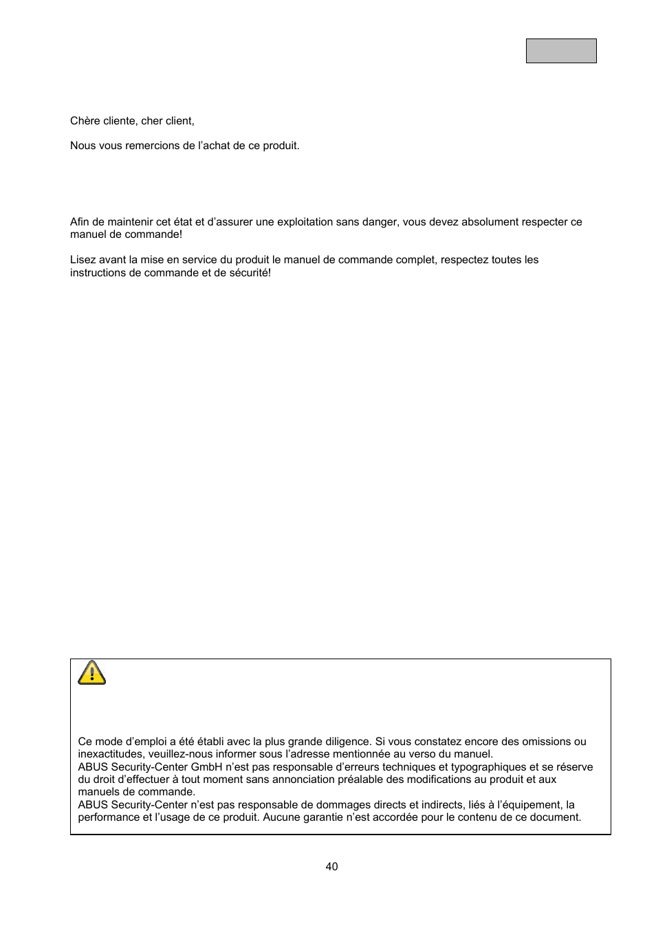 ABUS TVAC10000 User Manual | Page 40 / 92