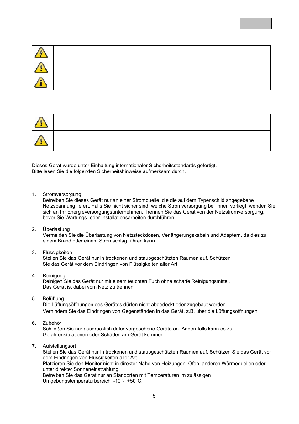 ABUS TVAC10000 User Manual | Page 5 / 92