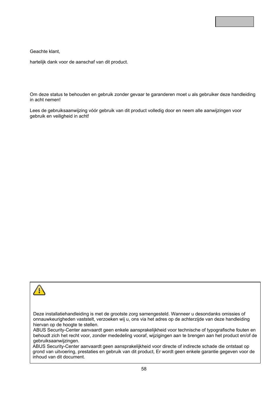 ABUS TVAC10000 User Manual | Page 58 / 92