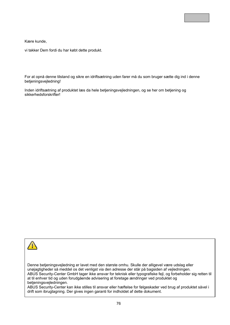ABUS TVAC10000 User Manual | Page 76 / 92