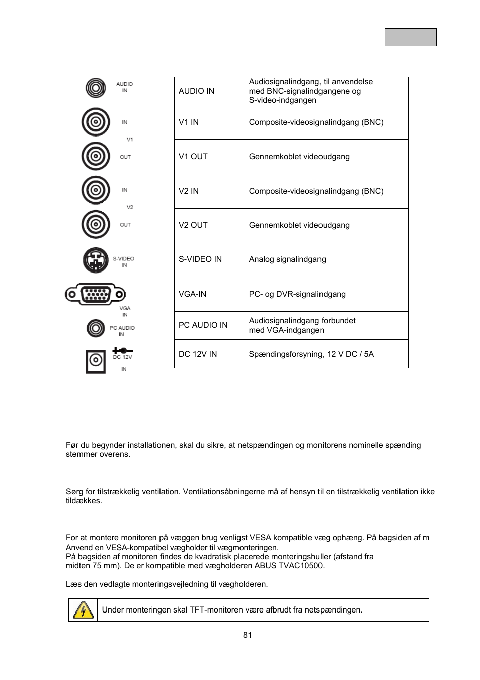 ABUS TVAC10000 User Manual | Page 81 / 92