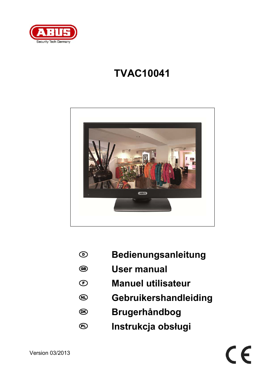 ABUS TVAC10041 Operating instructions User Manual | 99 pages