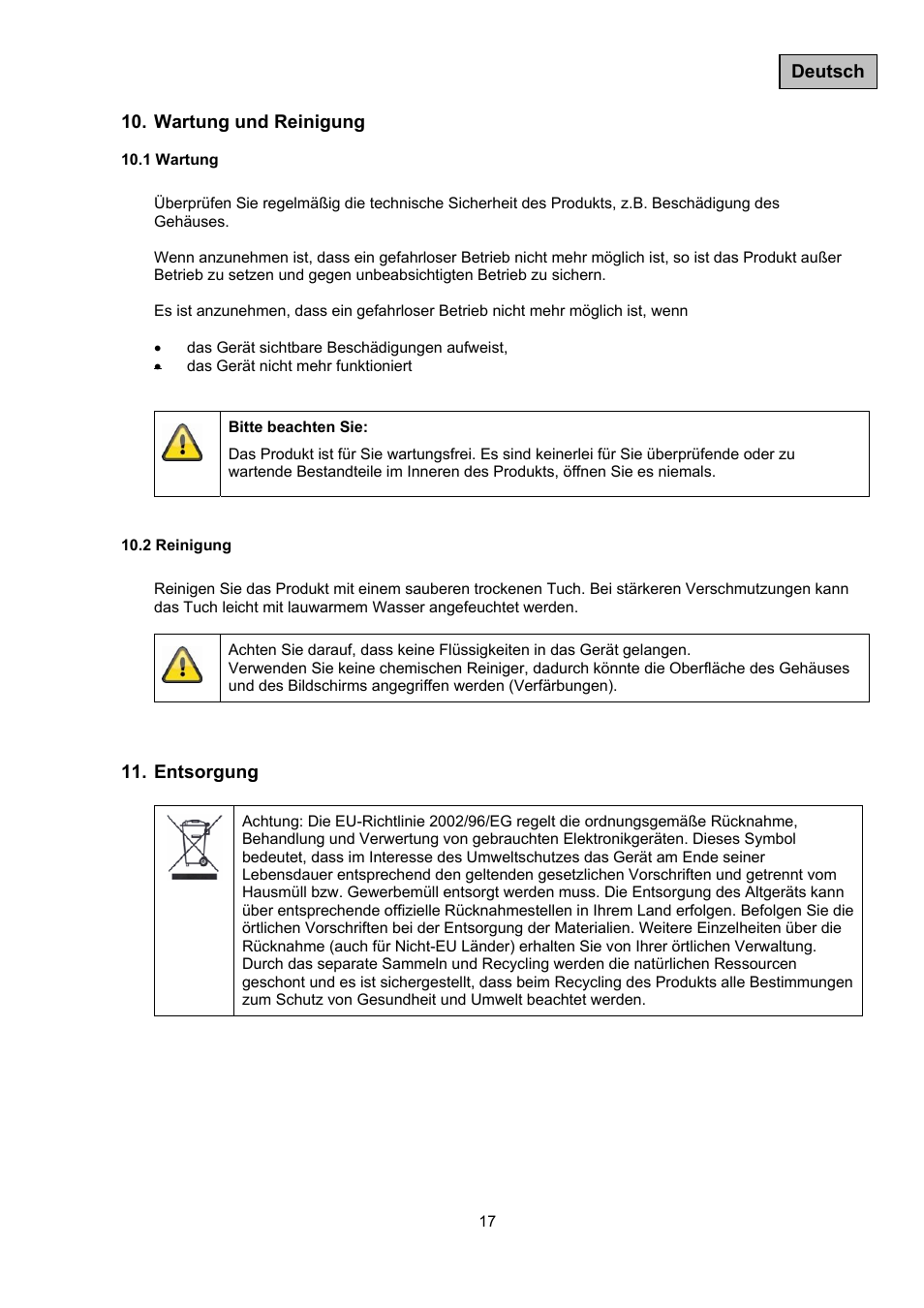 ABUS TVAC10041 Operating instructions User Manual | Page 17 / 99