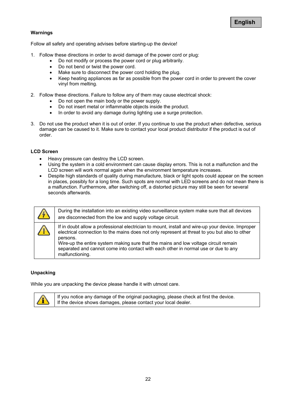 ABUS TVAC10041 Operating instructions User Manual | Page 22 / 99