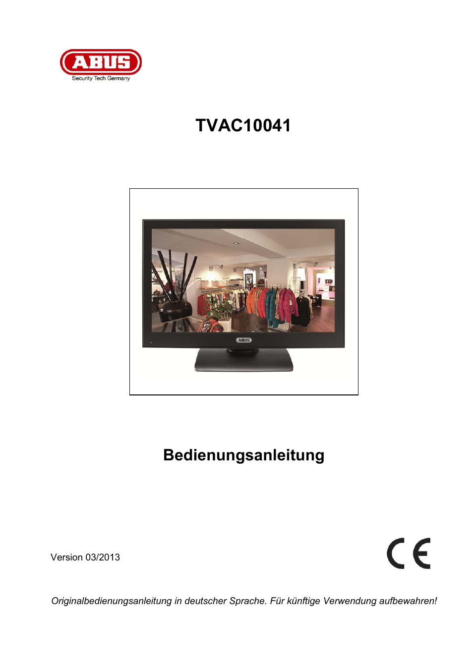 Bedienungsanleitung | ABUS TVAC10041 Operating instructions User Manual | Page 3 / 99