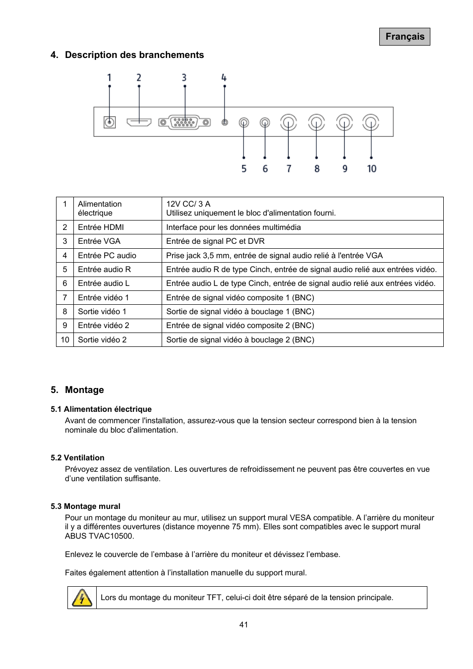 ABUS TVAC10041 Operating instructions User Manual | Page 41 / 99