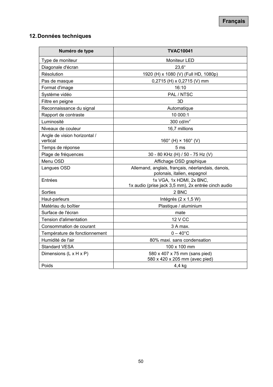 ABUS TVAC10041 Operating instructions User Manual | Page 50 / 99
