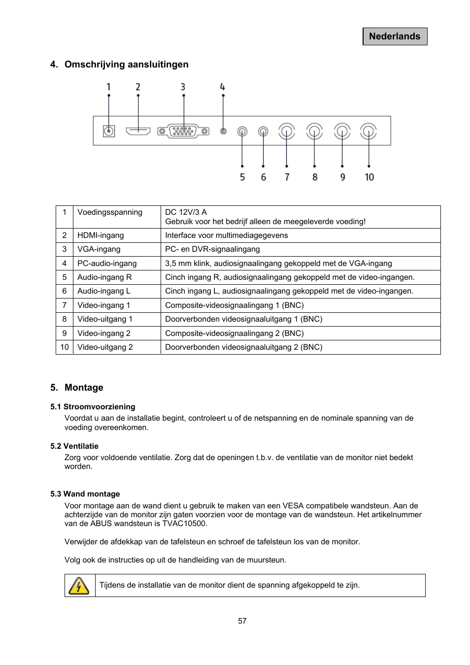 ABUS TVAC10041 Operating instructions User Manual | Page 57 / 99