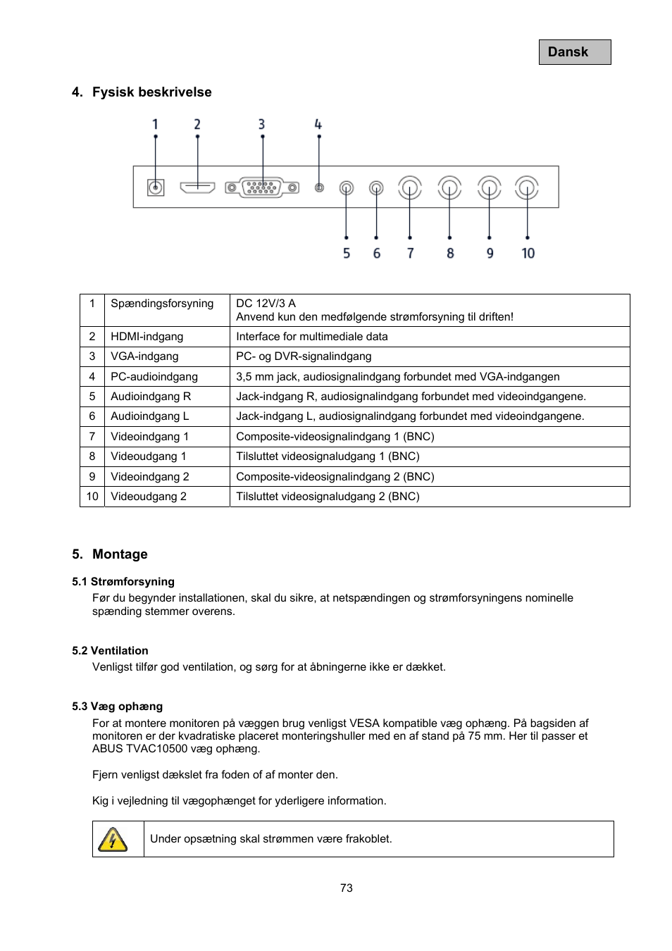 ABUS TVAC10041 Operating instructions User Manual | Page 73 / 99