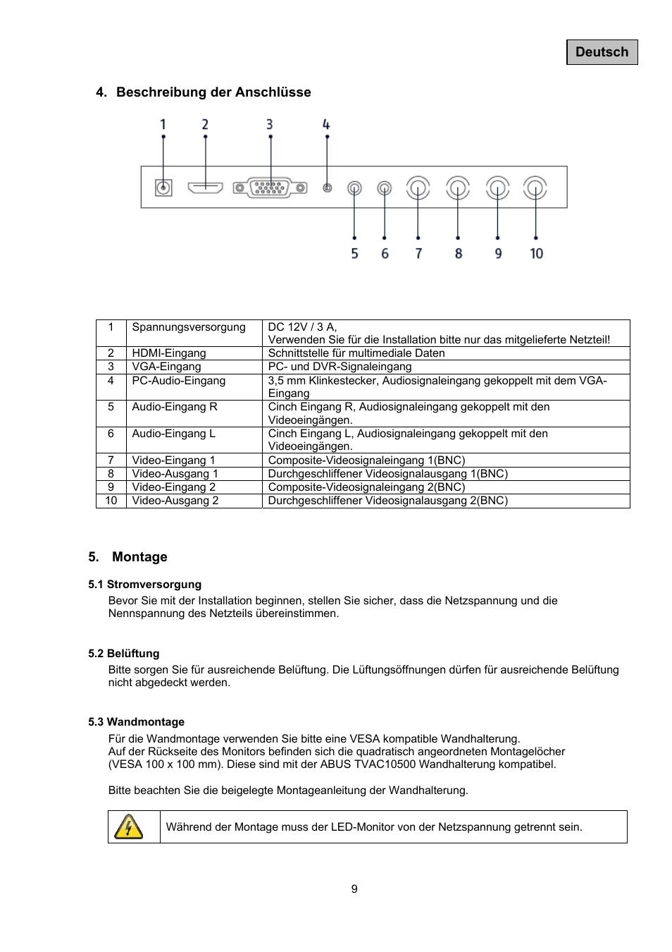 ABUS TVAC10041 Operating instructions User Manual | Page 9 / 99