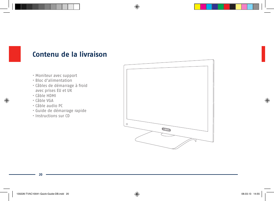 Contenu de la livraison | ABUS TVAC10041 Quick operating instructions User Manual | Page 20 / 50