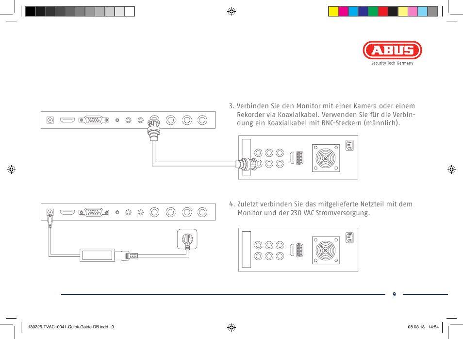 ABUS TVAC10041 Quick operating instructions User Manual | Page 9 / 50