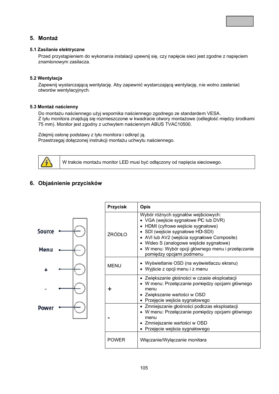 ABUS TVAC10050 Operating instructions User Manual | Page 105 / 117