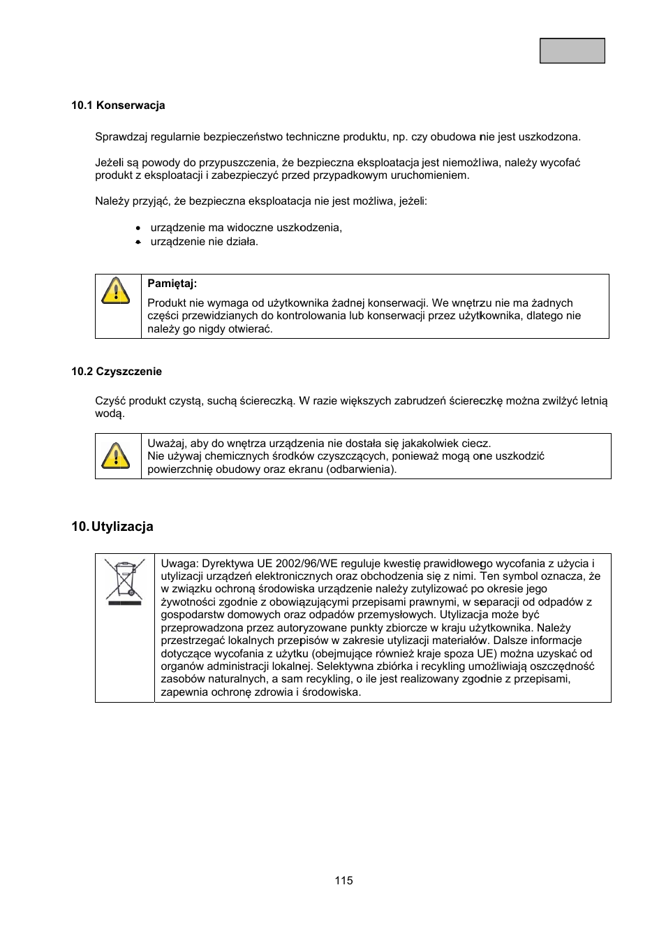 ABUS TVAC10050 Operating instructions User Manual | Page 115 / 117
