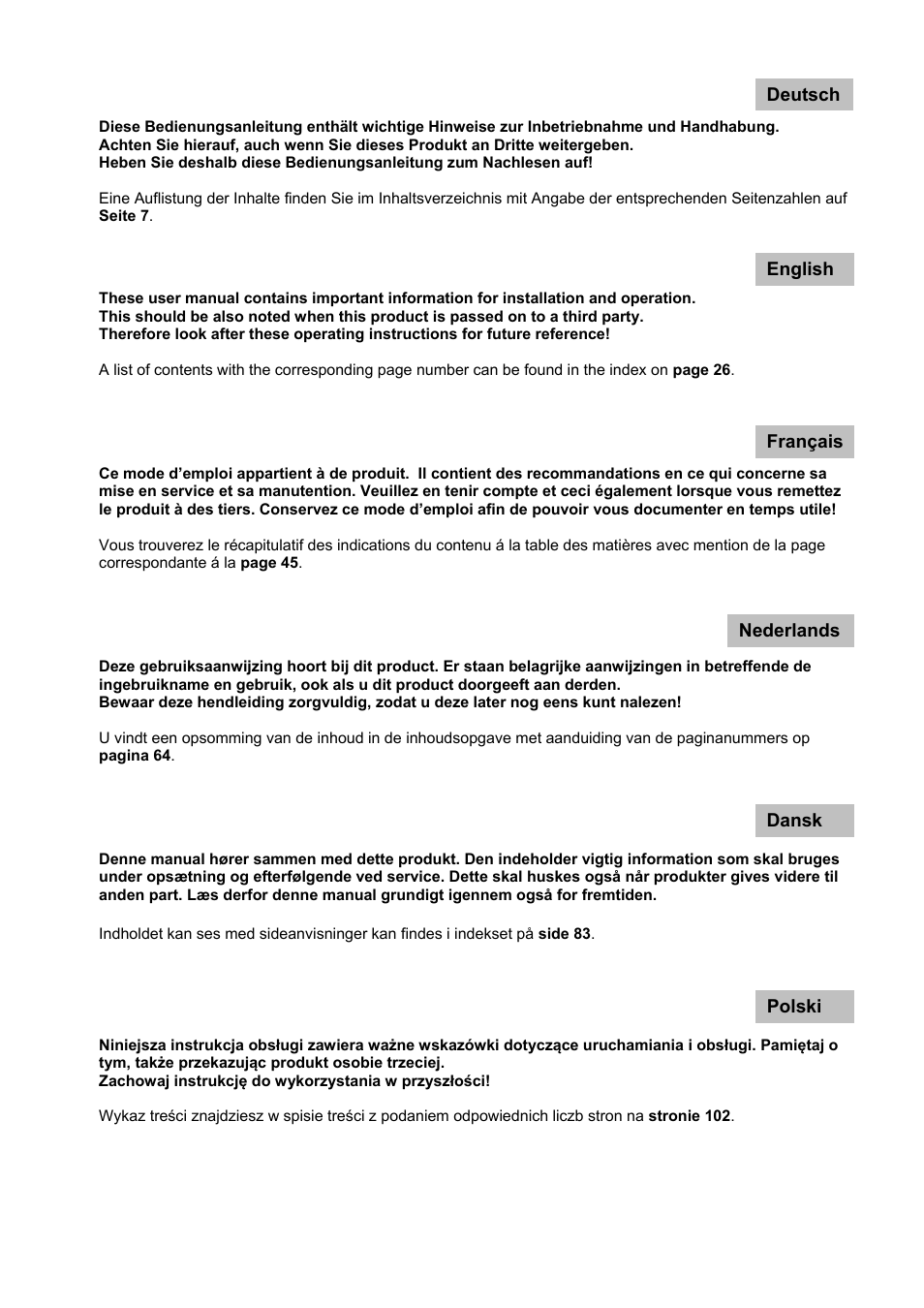 ABUS TVAC10050 Operating instructions User Manual | Page 2 / 117