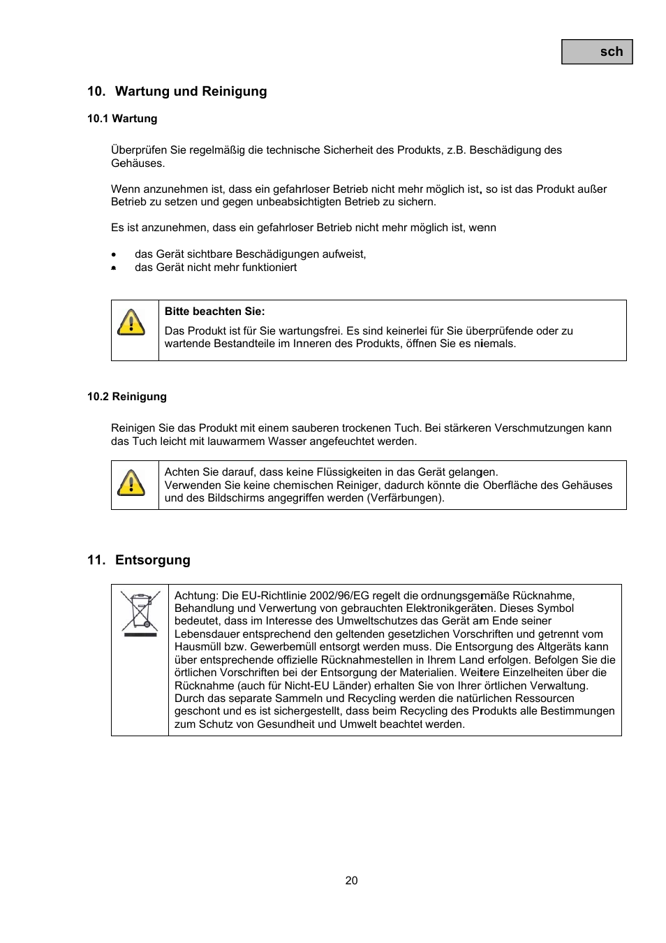 ABUS TVAC10050 Operating instructions User Manual | Page 20 / 117