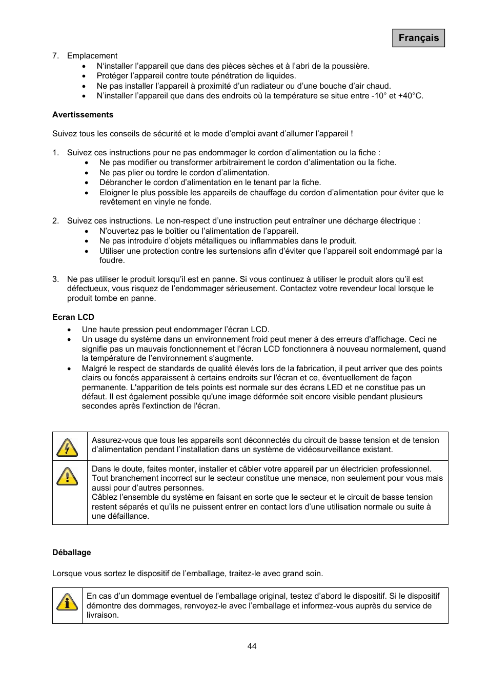 ABUS TVAC10050 Operating instructions User Manual | Page 44 / 117