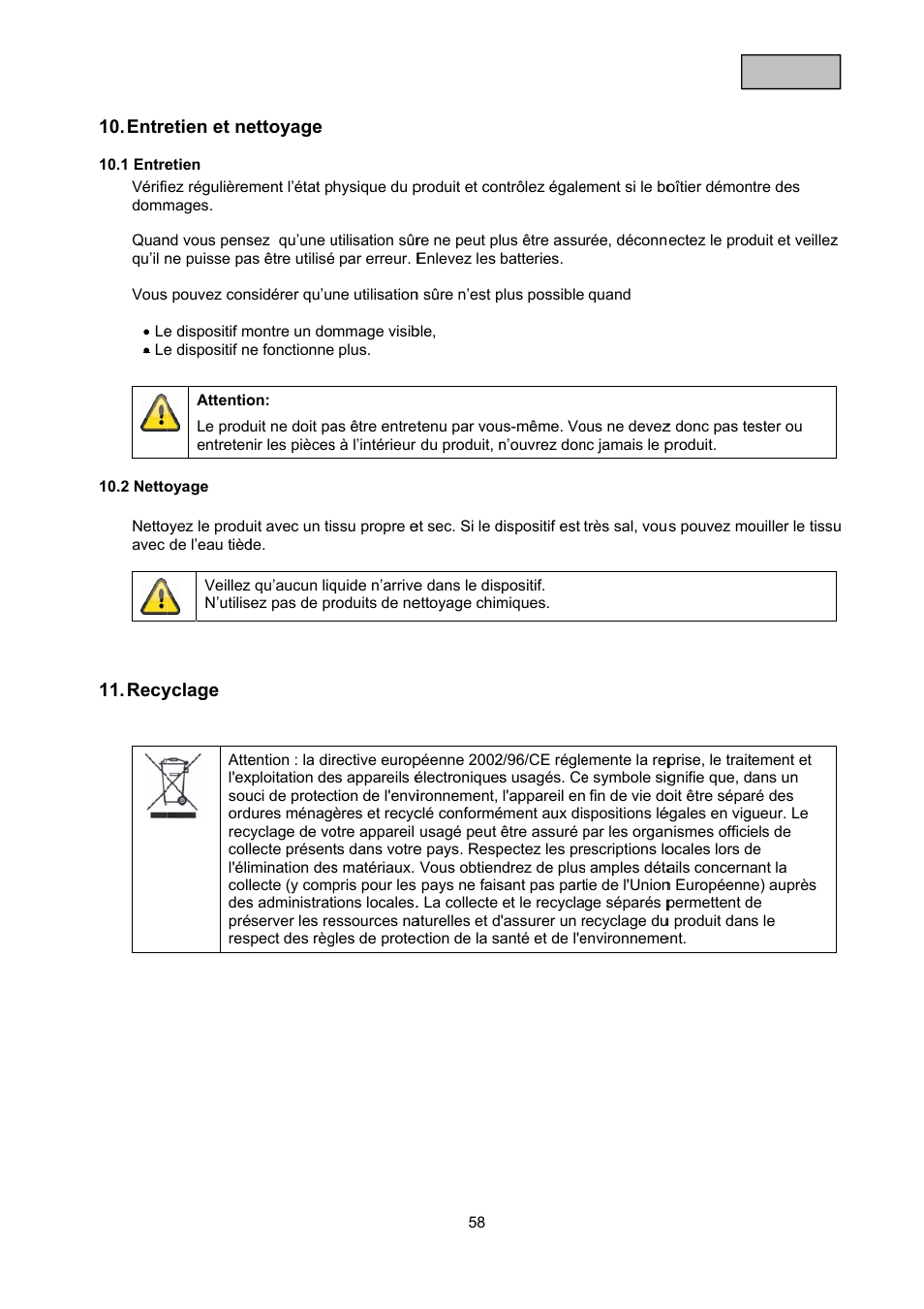 ABUS TVAC10050 Operating instructions User Manual | Page 58 / 117