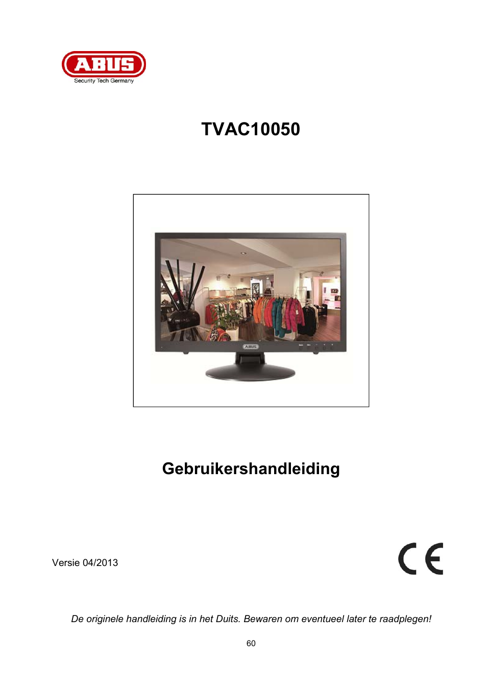 Gebruikershandleiding | ABUS TVAC10050 Operating instructions User Manual | Page 60 / 117
