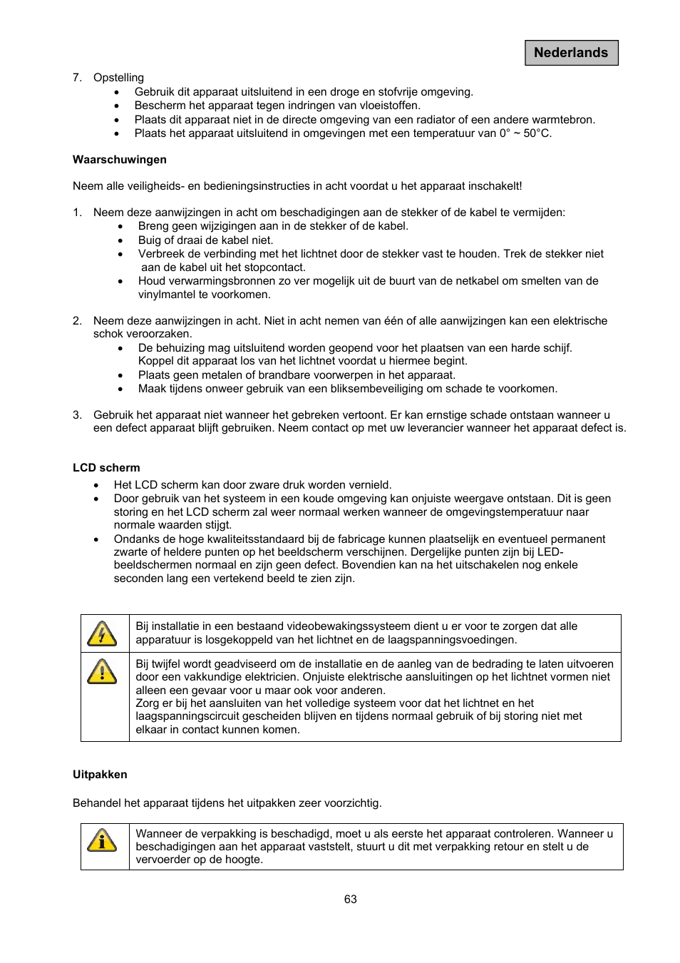 ABUS TVAC10050 Operating instructions User Manual | Page 63 / 117
