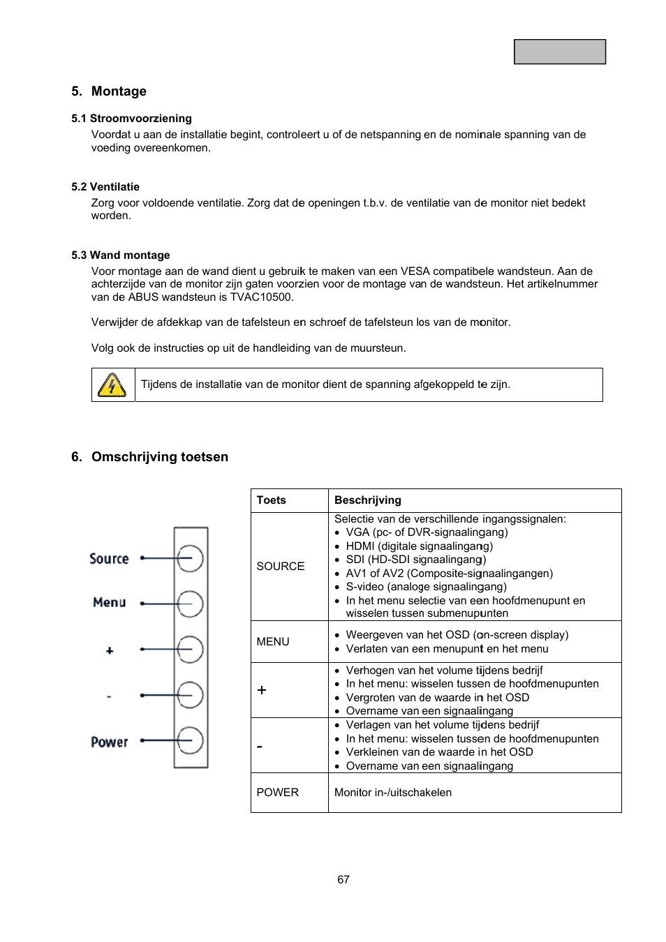 ABUS TVAC10050 Operating instructions User Manual | Page 67 / 117