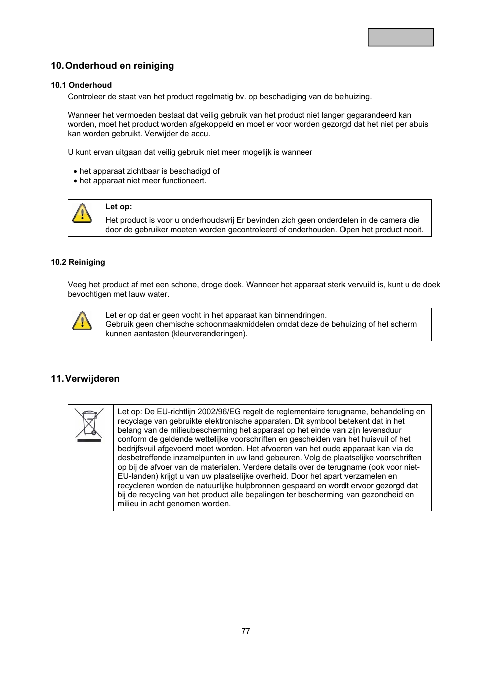 ABUS TVAC10050 Operating instructions User Manual | Page 77 / 117