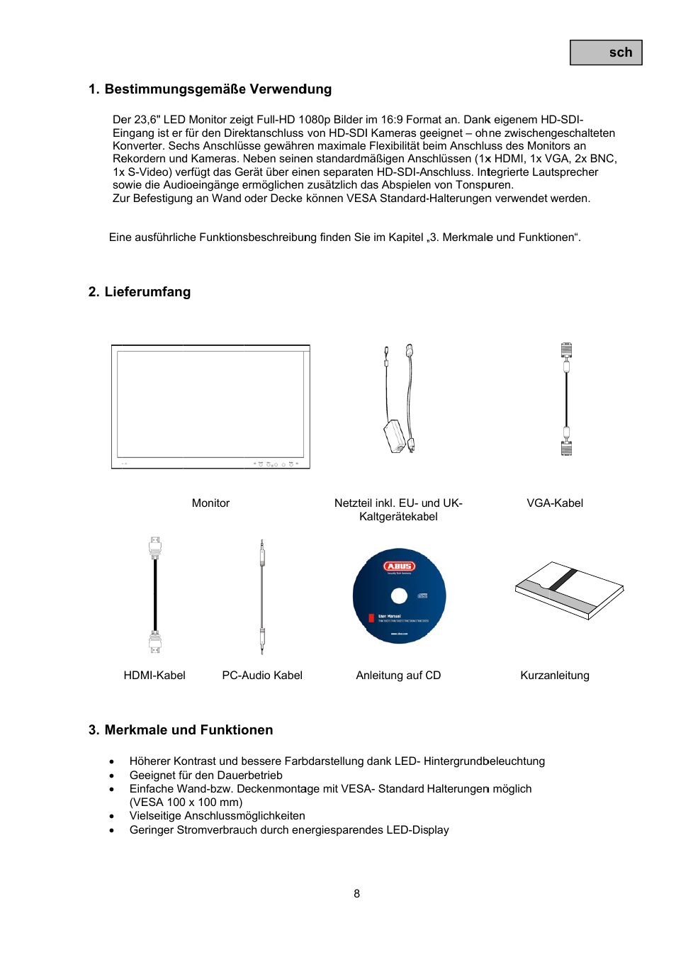 ABUS TVAC10050 Operating instructions User Manual | Page 8 / 117