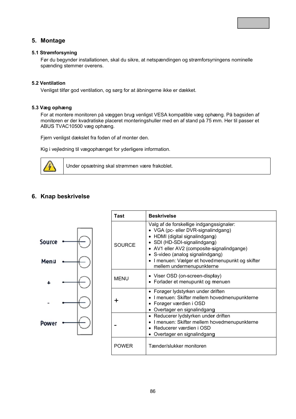 ABUS TVAC10050 Operating instructions User Manual | Page 86 / 117