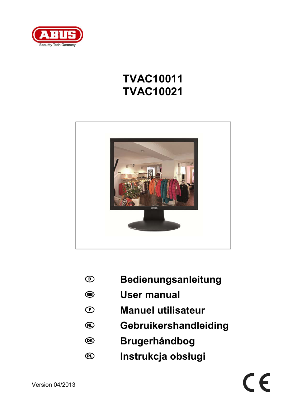 ABUS TVAC10011 Operating instructions User Manual | 105 pages