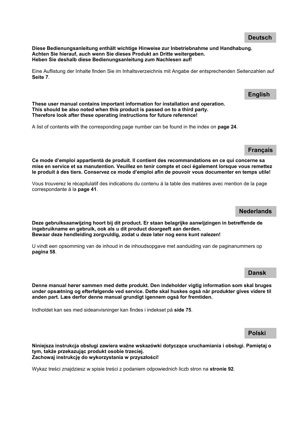 ABUS TVAC10011 Operating instructions User Manual | Page 2 / 105