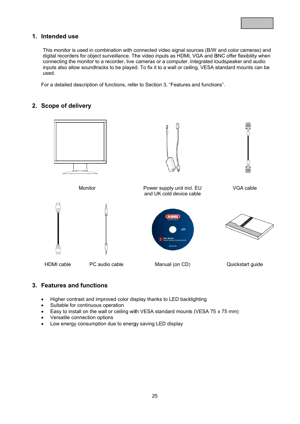 ABUS TVAC10011 Operating instructions User Manual | Page 25 / 105
