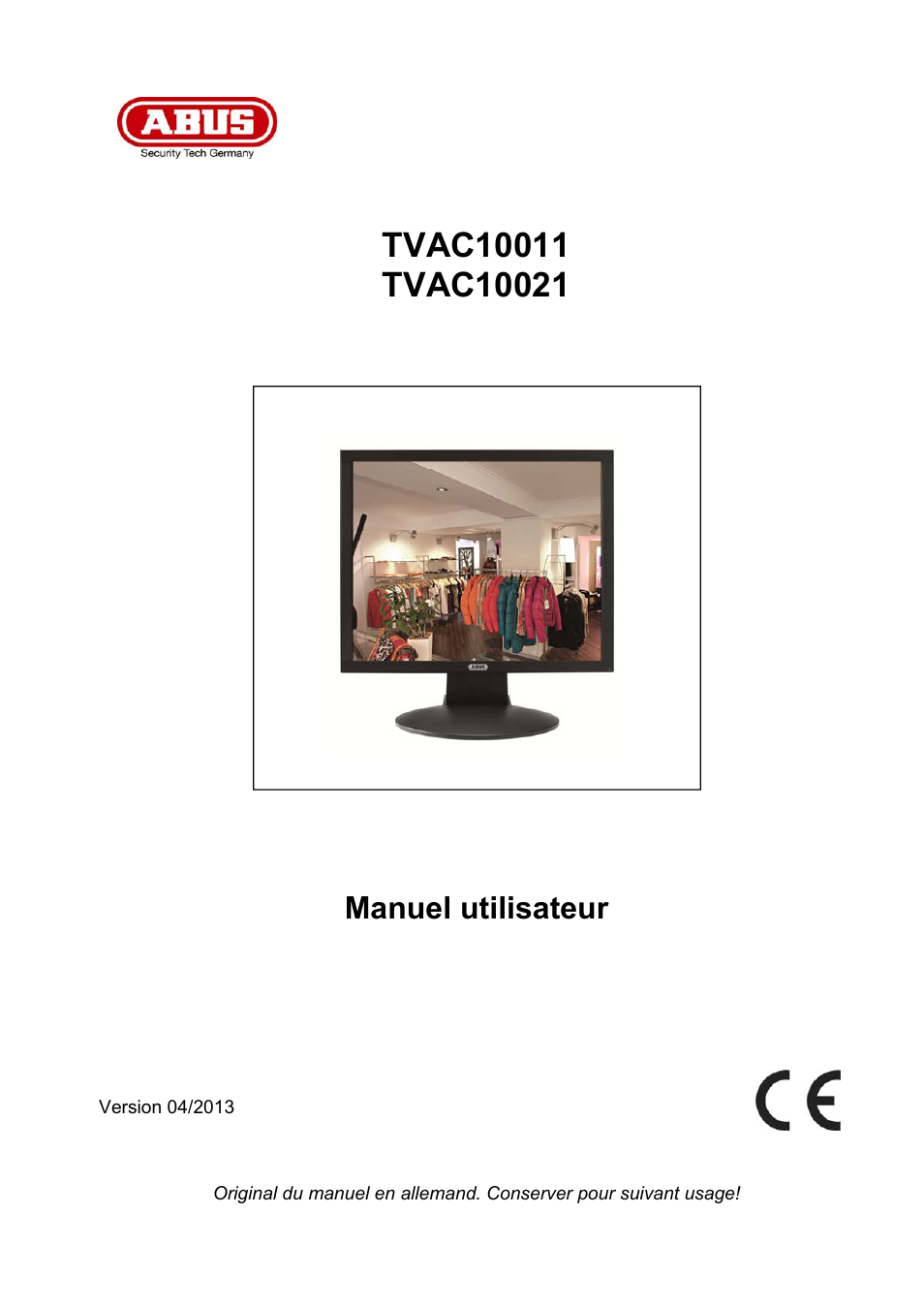 Manuel utilisateur | ABUS TVAC10011 Operating instructions User Manual | Page 37 / 105