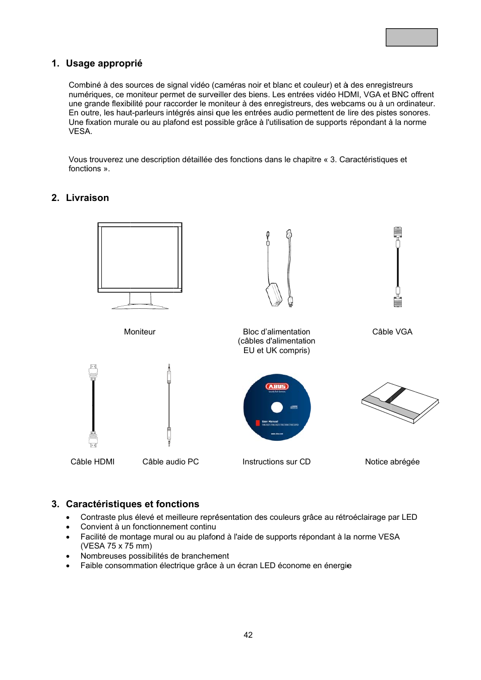 ABUS TVAC10011 Operating instructions User Manual | Page 42 / 105
