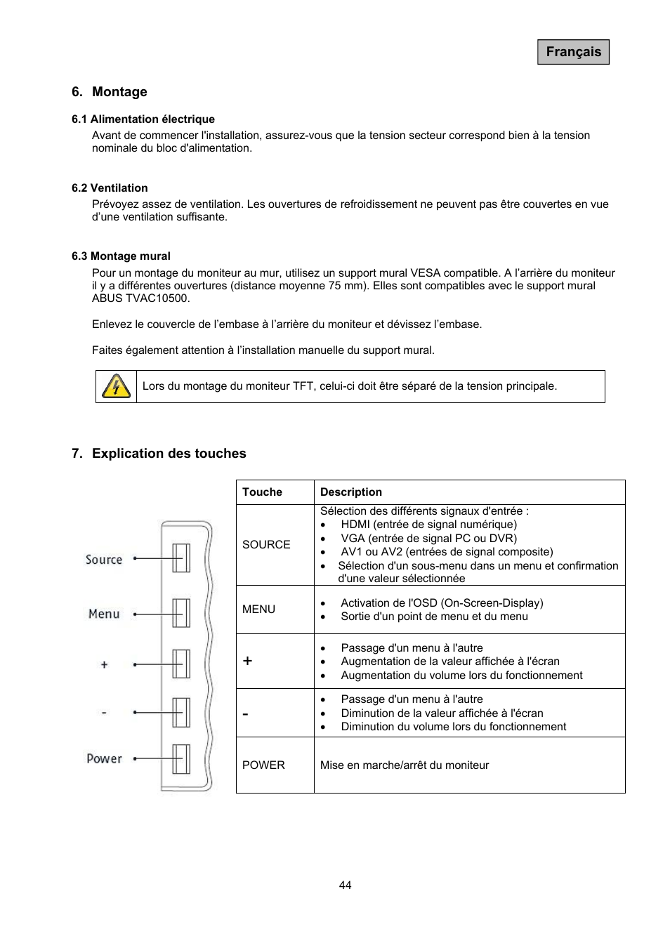 ABUS TVAC10011 Operating instructions User Manual | Page 44 / 105