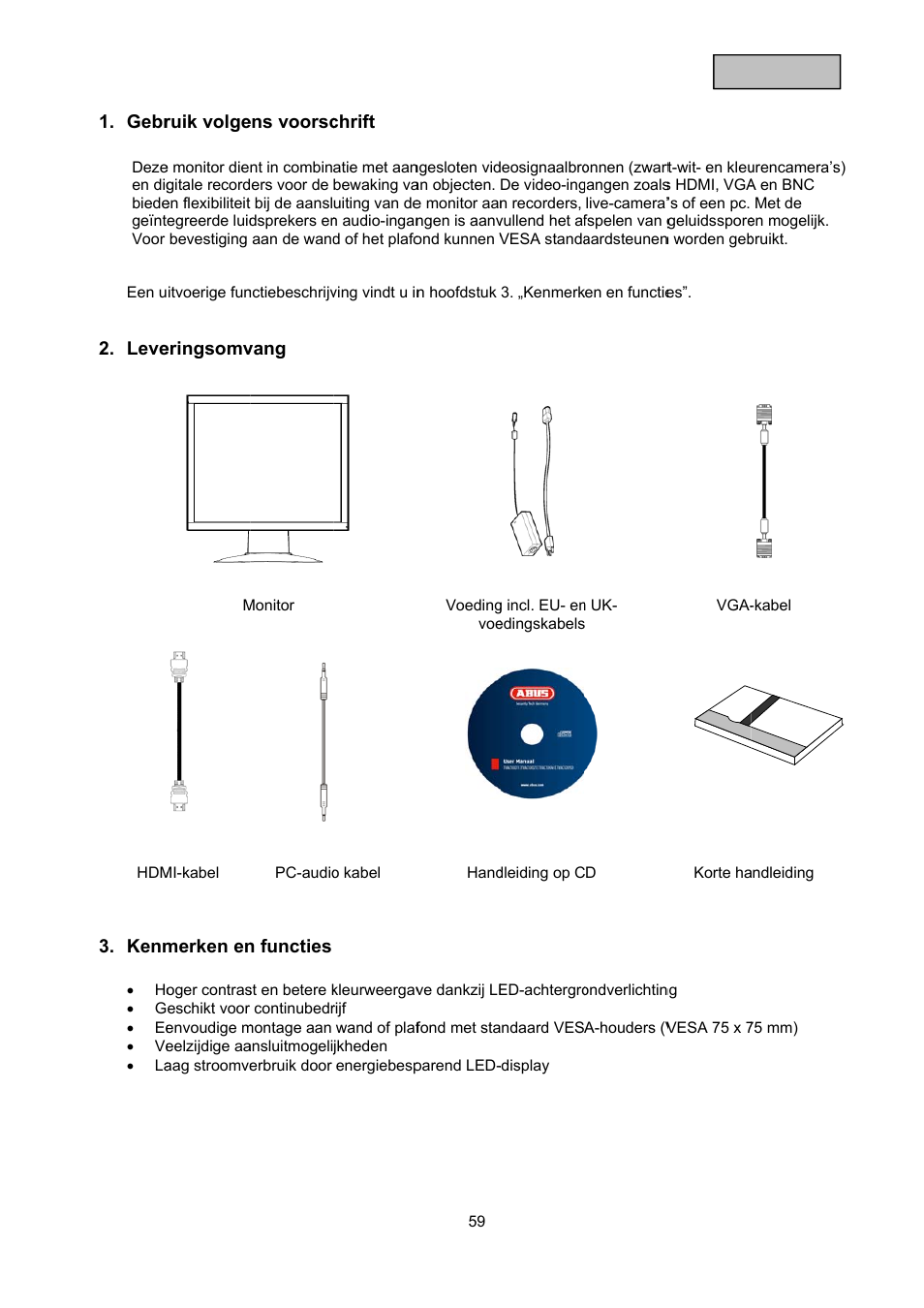 ABUS TVAC10011 Operating instructions User Manual | Page 59 / 105