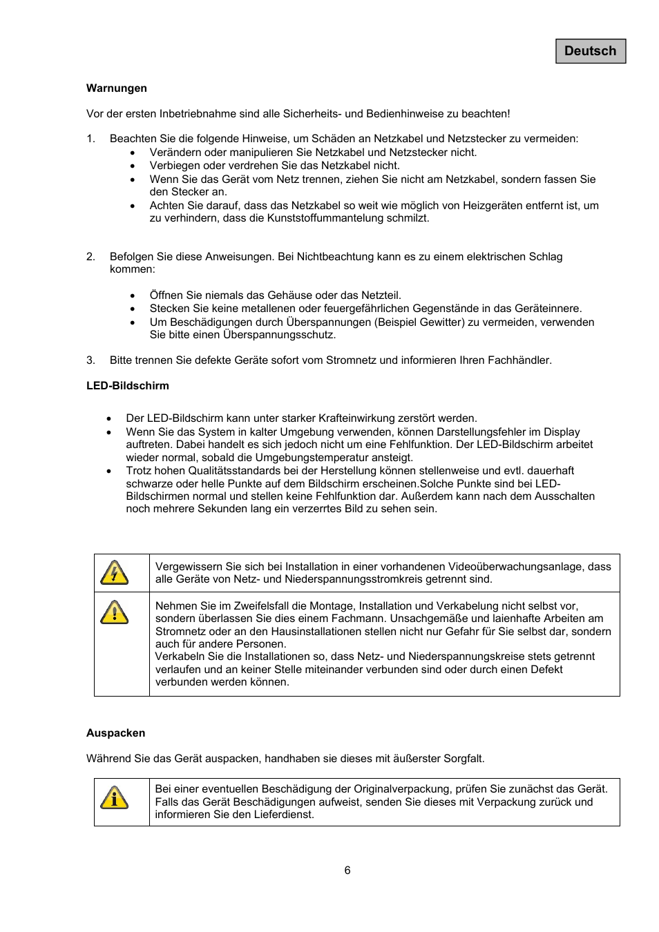ABUS TVAC10011 Operating instructions User Manual | Page 6 / 105