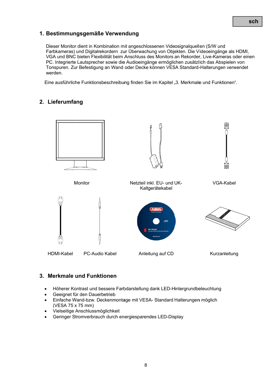 ABUS TVAC10011 Operating instructions User Manual | Page 8 / 105