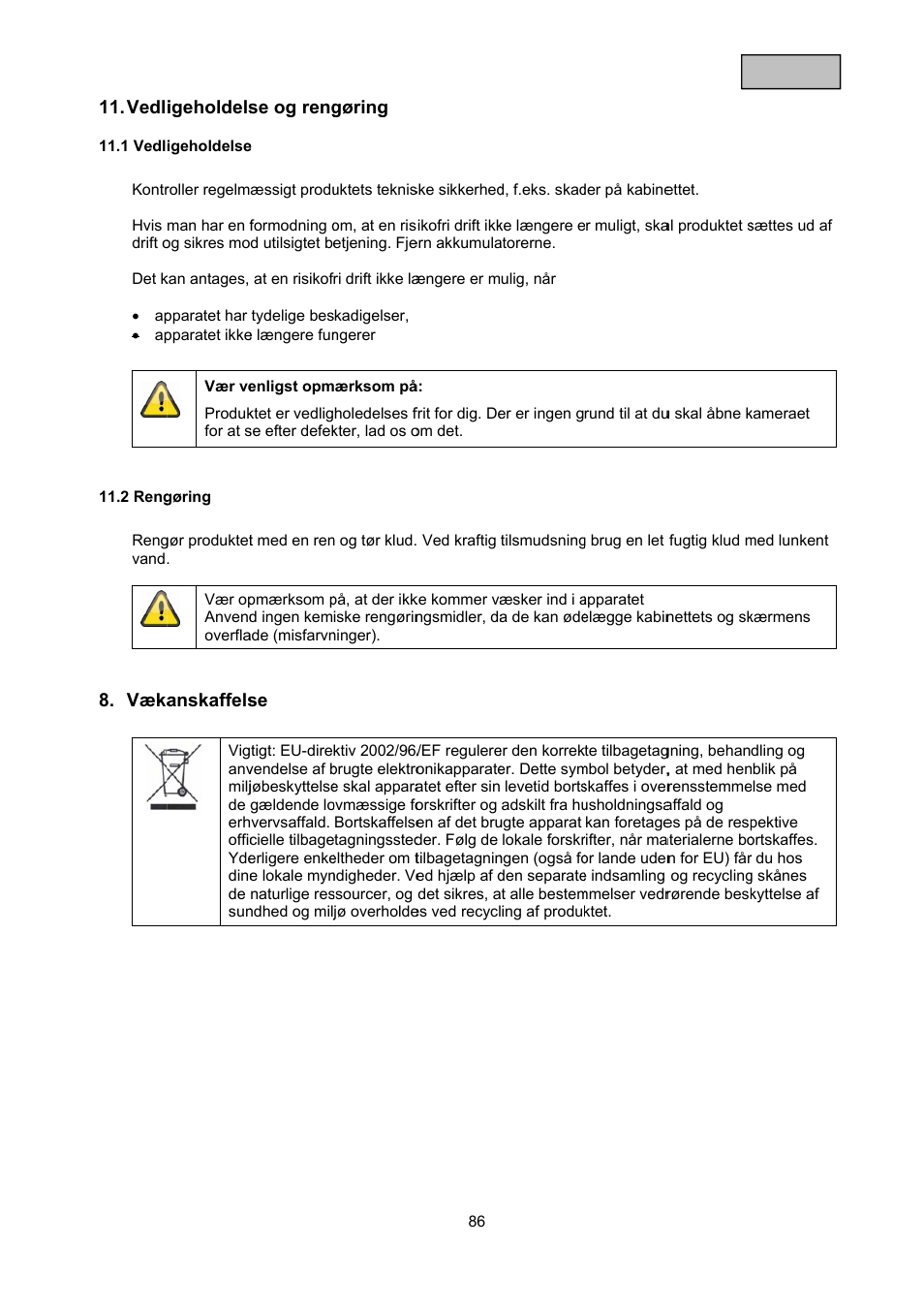 ABUS TVAC10011 Operating instructions User Manual | Page 86 / 105