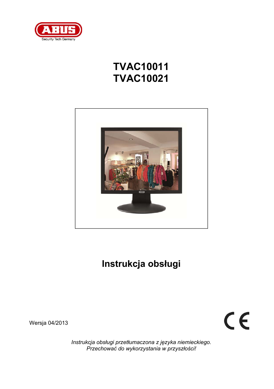 Instrukcja obsługi | ABUS TVAC10011 Operating instructions User Manual | Page 88 / 105