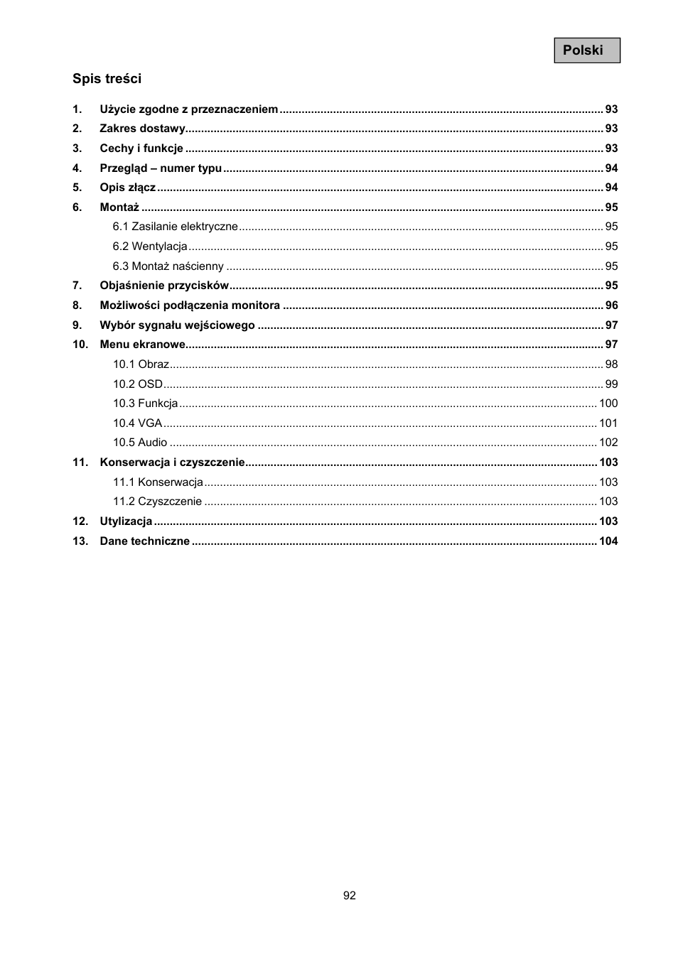 ABUS TVAC10011 Operating instructions User Manual | Page 92 / 105