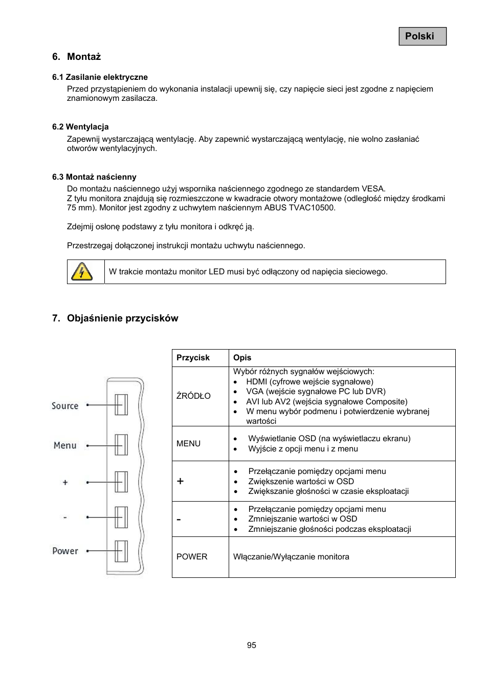 ABUS TVAC10011 Operating instructions User Manual | Page 95 / 105