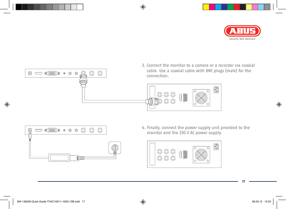 ABUS TVAC10011 Quick operating instructions User Manual | Page 17 / 50