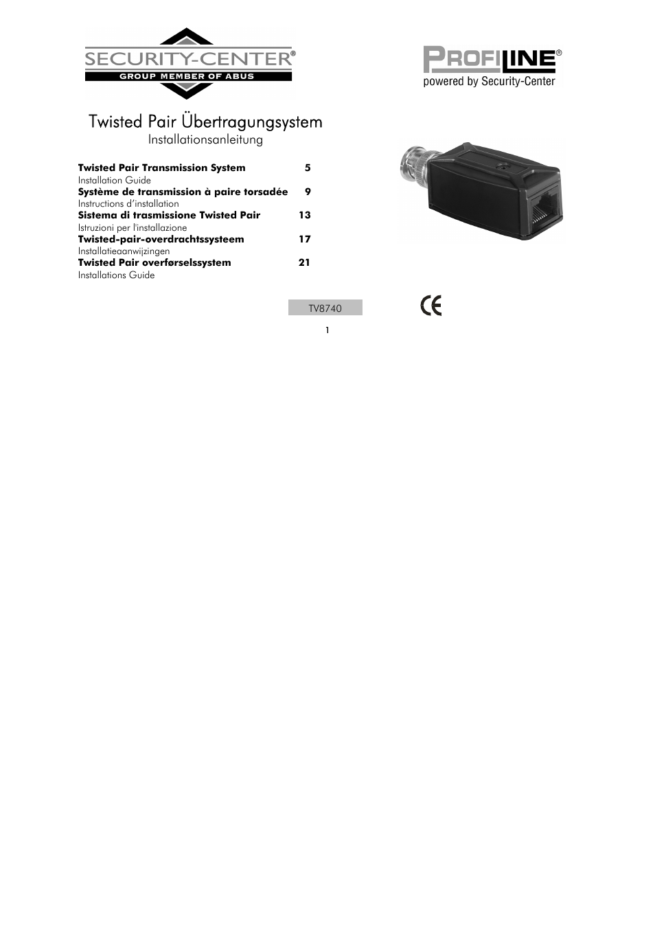 ABUS TV8740 User Manual | 24 pages