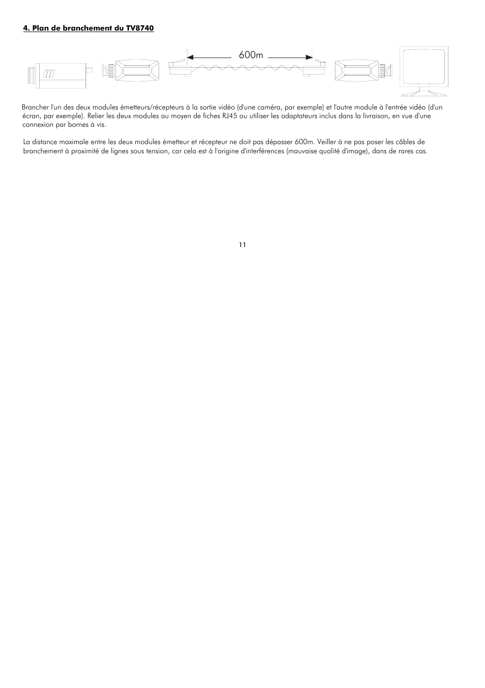 600m | ABUS TV8740 User Manual | Page 11 / 24