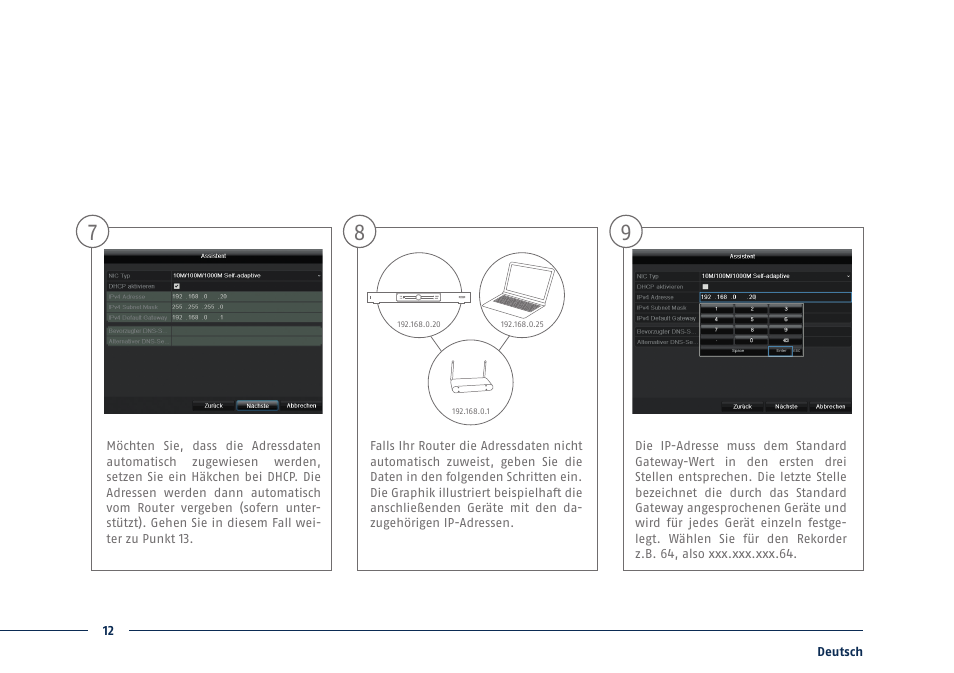 ABUS TVVR41210 Quick operating instructions User Manual | Page 12 / 87