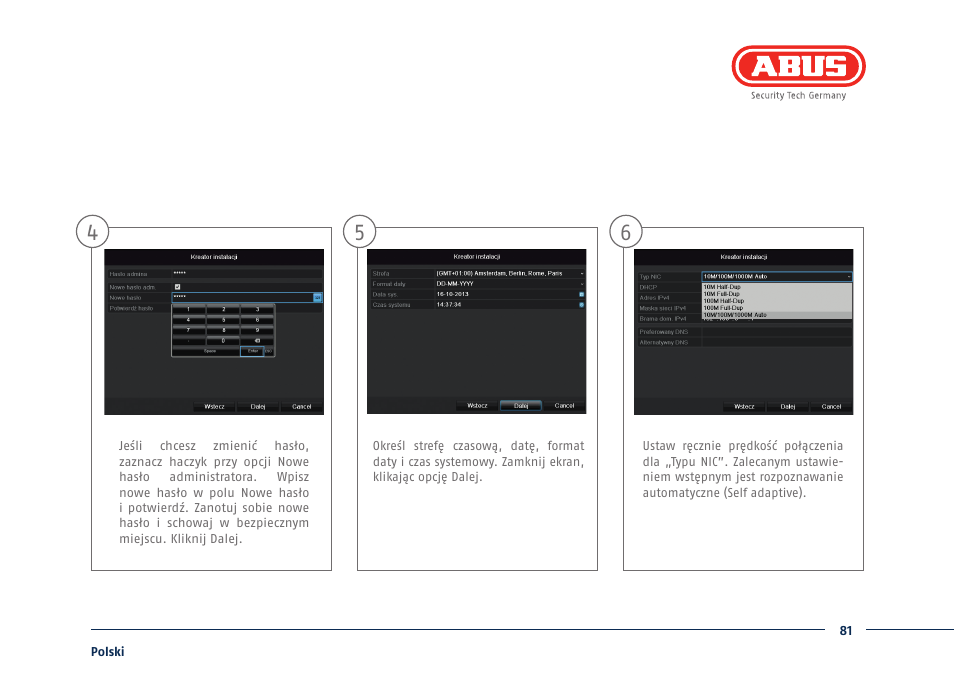 ABUS TVVR41210 Quick operating instructions User Manual | Page 81 / 87